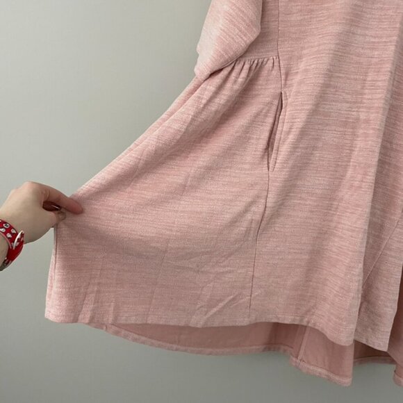 Free People Beach Pale Pink Stone Harbor Babydoll Mini Dress Size Medium - Picture 5 of 6